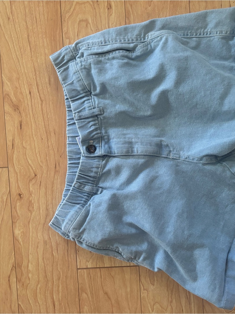 Bear bottom stretch denim like shorts 5.5 inch large blue light